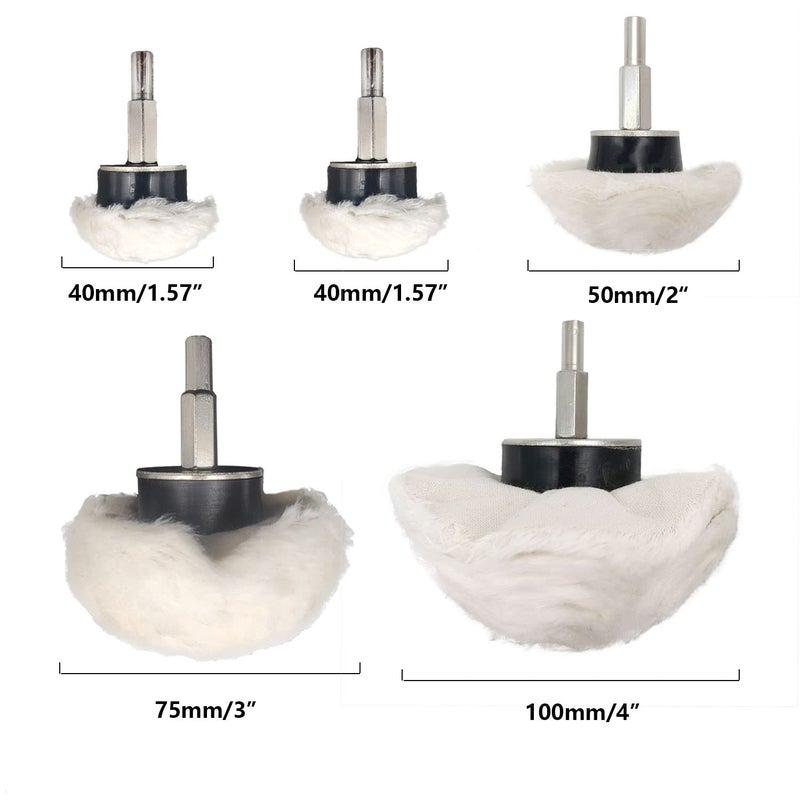 Tworider 11 pcs Buffing Wheel for Drill, Buffing Pad Polishing Wheel Kits, Wheel Shaped Polishing Tool for Metal Aluminum, Stainless Steel, Chrome, Jewelry, Wood, Plastic, Ceramic, Glass, etc - Image 2
